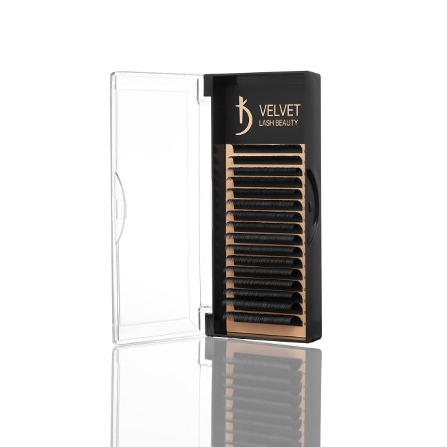 Velvet Lash Beauty Eyelash Extensions 0.10 DD Mix (16 rows, lengths 6–14 mm)